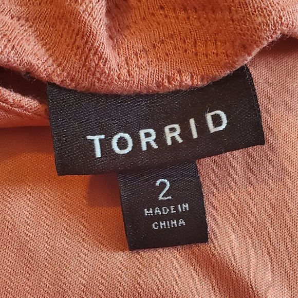 Torrid Light Rust Textured Sleeveless Dress Size 2 - Picture 9 of 11